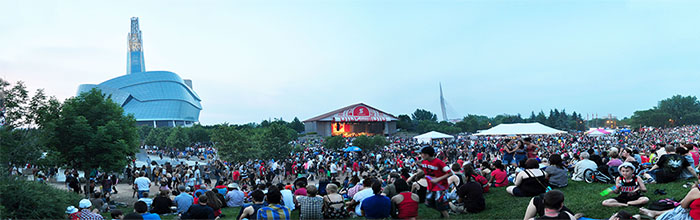 Canada Day event at Winnipeg's The Forks (Source: Tourism Winnipeg)